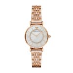 Women’s Rose-Gold-Plated Analogue Watch with Rhinestones (AR1909)