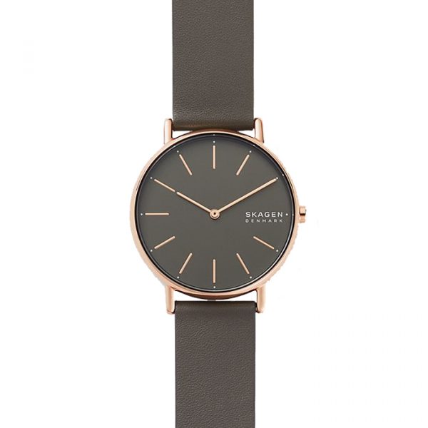 Signatur Charcoal Leather Watch