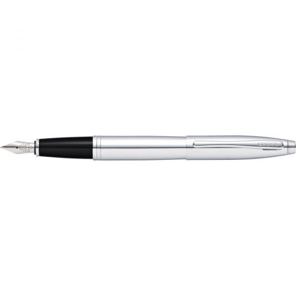 Calais Polished Chrome Fountain Pen (AT0116-1MS)