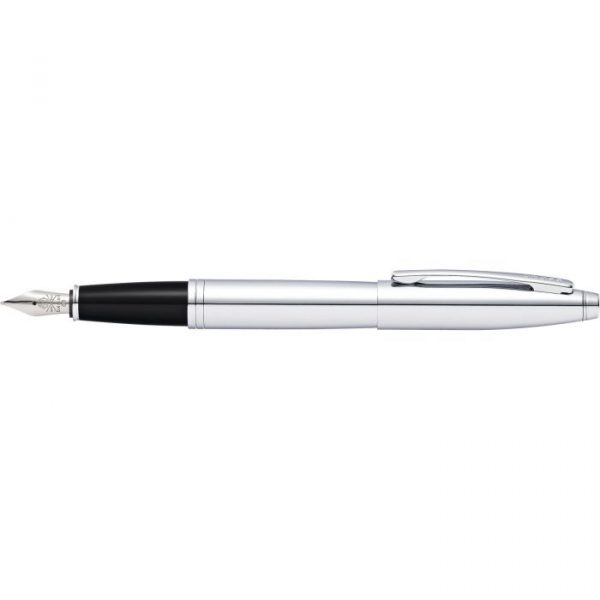 Calais Polished Chrome Fountain Pen (AT0116-1MS)