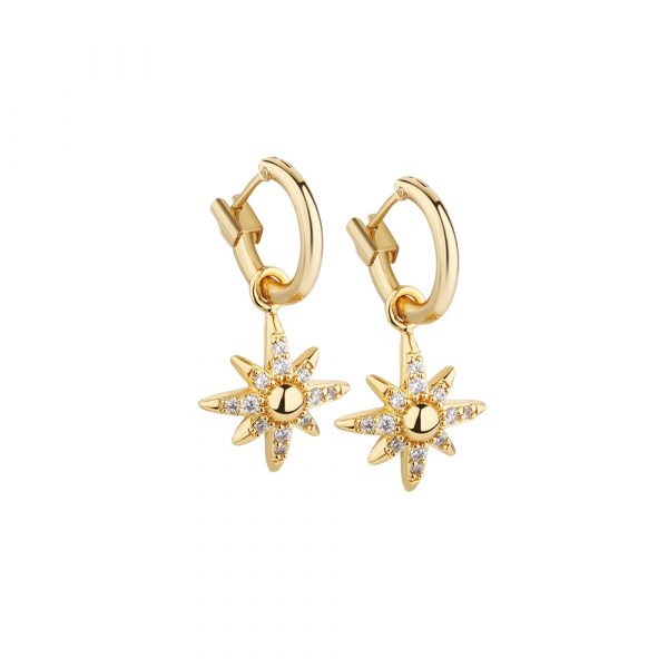 Amy Huberman Star Earrings with Clear Stones (EO22)