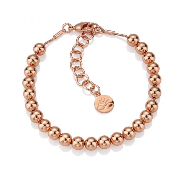 Rose Gold Plated Small Beaded Bracelet (EOJ109RG)