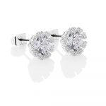 Small Flower Earrings with Clear Stones (ER1831C)