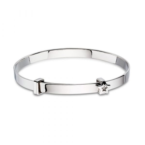 Inez-Diamond Star Christening Bangle (LSB0006)