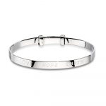 Faith - Plain Love, Hope and Faith Christening Bangle (LSB0026)