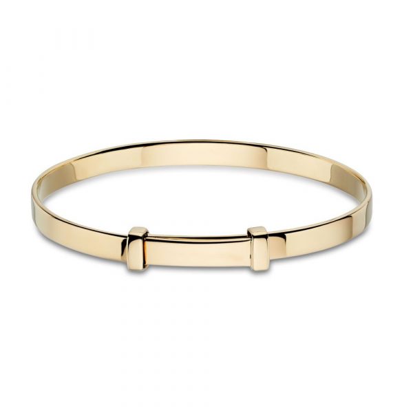 Flores Gold Plated Christening Baby Bangle (LSB0034)