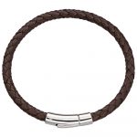 Dan Mens Brown Leather Bracelet (LSB0222)
