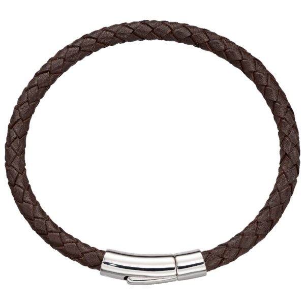 Dan Mens Brown Leather Bracelet (LSB0222)