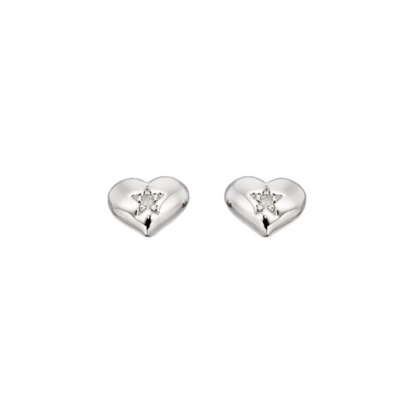 Suri Diamond Heart Stud Earrings (LSE0031)