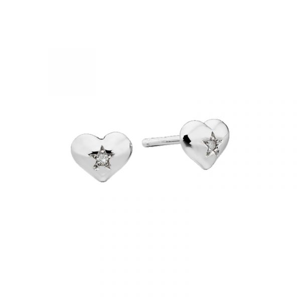 Suri Diamond Heart Stud Earrings (LSE0031)