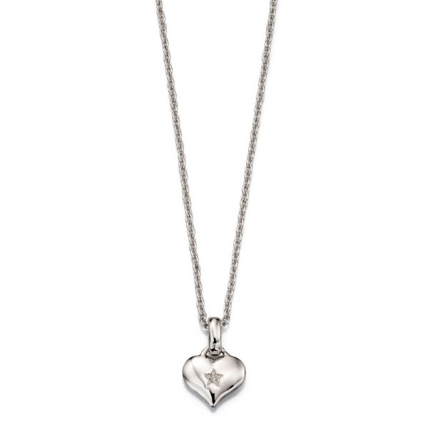 Bella Diamond Heart Pendant and Chain (LSN0010)