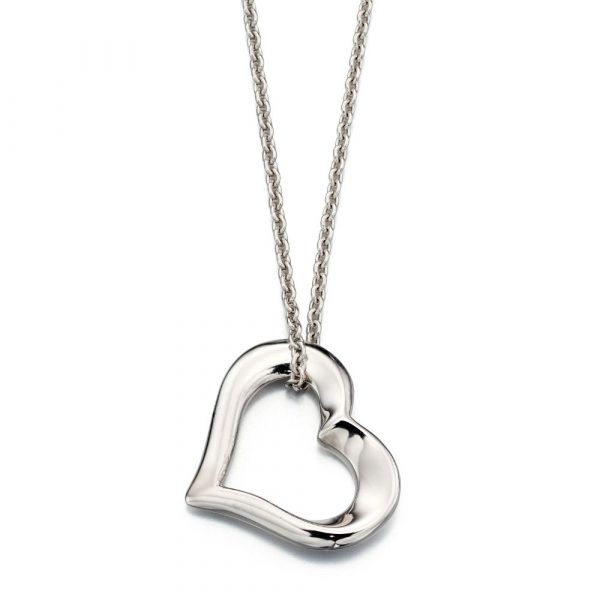 India Adults Medium Open Heart Pendant and Chain (LSN0056)