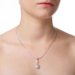 Drop Pendant with Clear Stones (P423C)