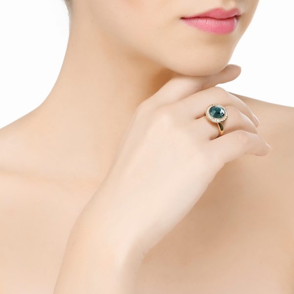 Ring with Montana Coloured Stone (R1035G)