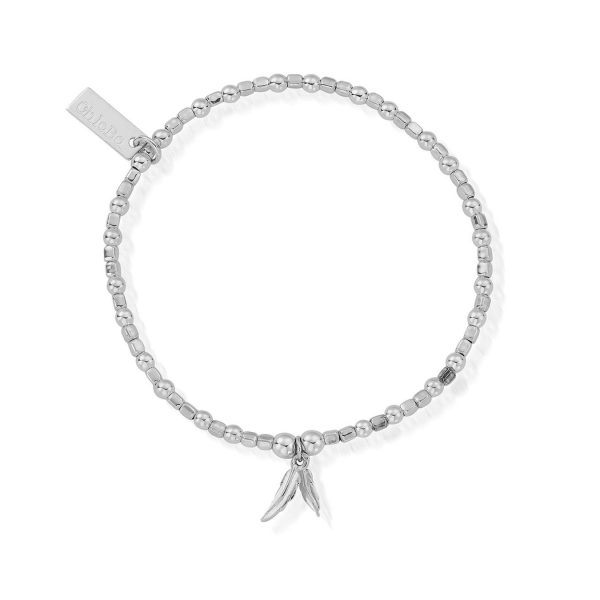 Mini Cube Double Feather Bracelet (SBCFB584)