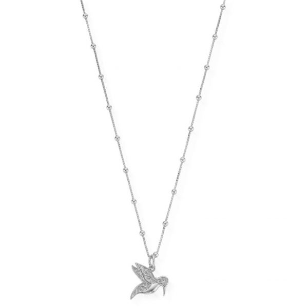 Bobble Chain Hummingbird Necklace (SNBB670)