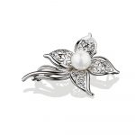 Princess Grace Pearl Floral Brooch (VGK138404)