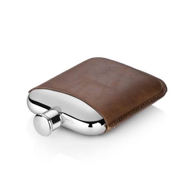 Hip Flask with Leather Sleeve (WY4054)