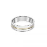 Palladium 950 9ct Gold Wedding Ring