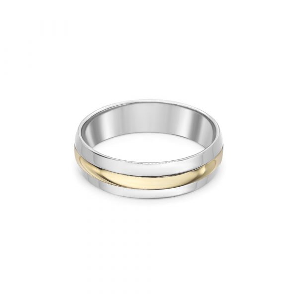 Palladium 950 9ct Gold Wedding Ring