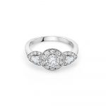 Platinum Halo Engagement Ring
