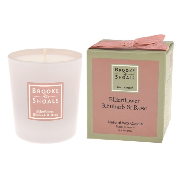 Scented Candle - Elderflower, Rhubarb and Rose