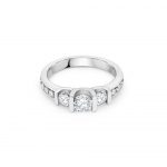 18ct White Gold Three Stone Engagement Ring
