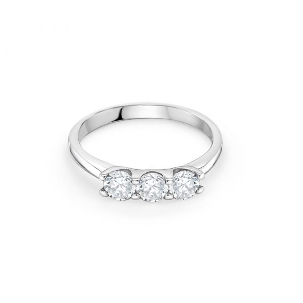 18ct White Gold Three Stone Engagement Ring