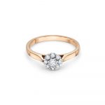 18ct Rose Gold Halo Engagement Ring