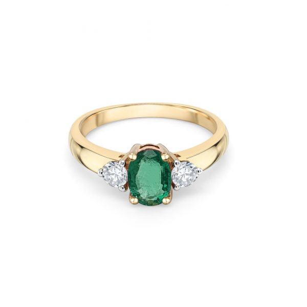 9ct Yellow Gold Emerald Dress Ring