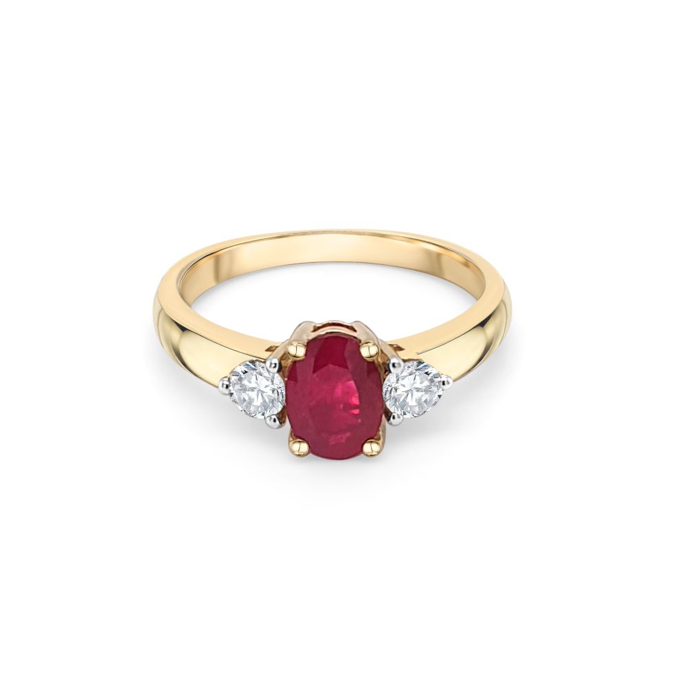 9ct Yellow Gold Ruby Dress Ring
