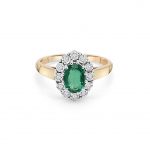 9ct Yellow Gold Emerald Dress Ring