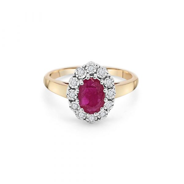 9ct Yellow Gold Ruby Dress Ring