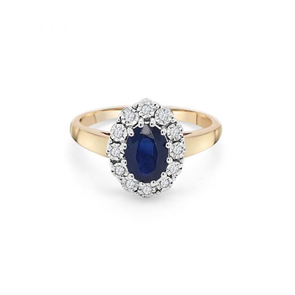 9ct Yellow Gold Sapphire Dress Ring