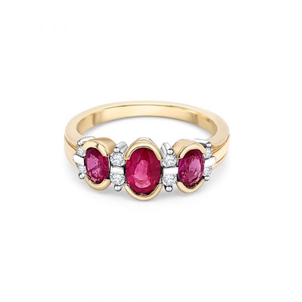 9ct Yellow Gold Ruby Dress Ring