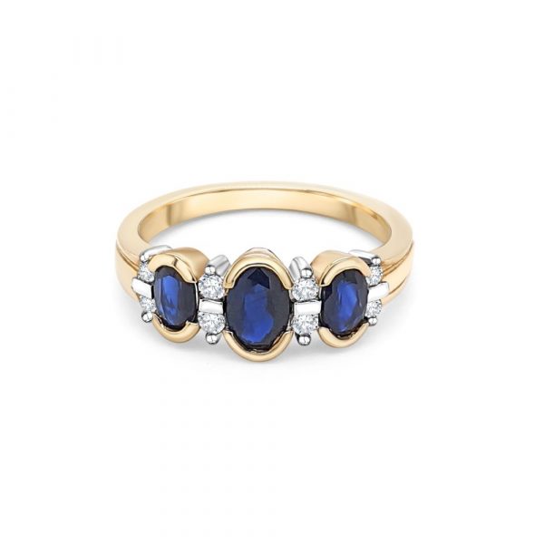 9ct Yellow Gold Sapphire Dress Ring