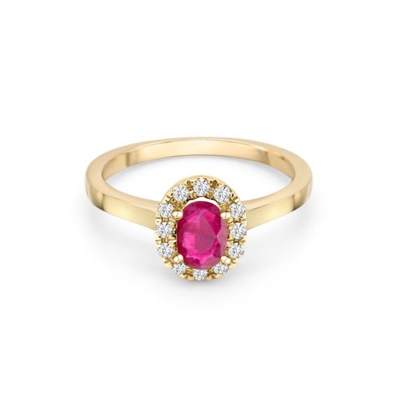 9ct Yellow Gold Ruby Dress Ring