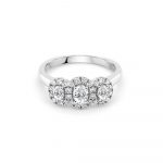 18ct White Gold Halo Engagement Ring