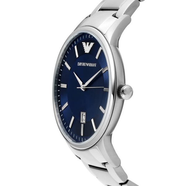 Renato Silver Quartz Watch Blue Dial (AR11180)