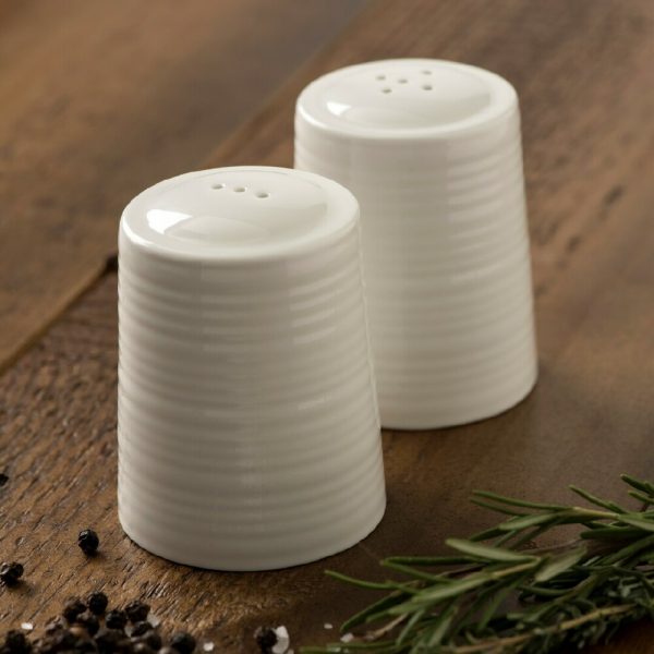 Belleek Living Ripple Salt and Pepper Shakers (7973)