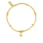 Mini Noodle Ball Star Bracelet - Gold (EGBMNB810)