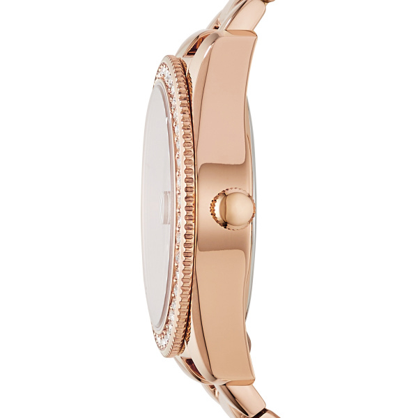 Scarlette Three-Hand Date Rose-Gold-Tone Stainless Steel Watch (ES4318)