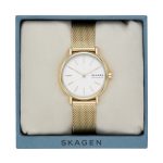 Signatur Slim Gold-Tone Steel-Mesh Watch (SKW2693)