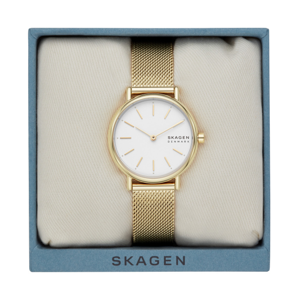 Signatur Slim Gold-Tone Steel-Mesh Watch (SKW2693)