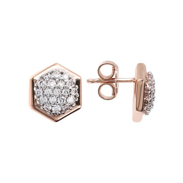 Hexagonal CZ Earrings (WSBZ01572)