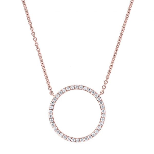 Choker with CZ Circle Rose Gold (WSBZ01146.WR)