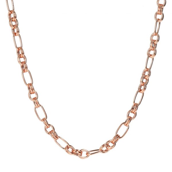 Alternate Oval Chain Necklace (WSBZ01633.R-SHORT)