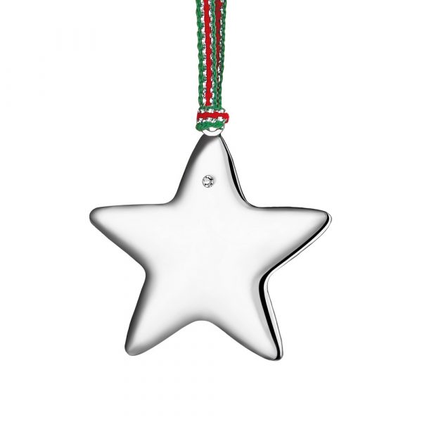 Silverplate Star with Clear Stone (WY801)