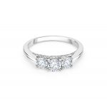 18ct White Gold Three Stone Engagement Ring