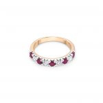 9ct Yellow Gold Ruby and Diamond Dress Ring
